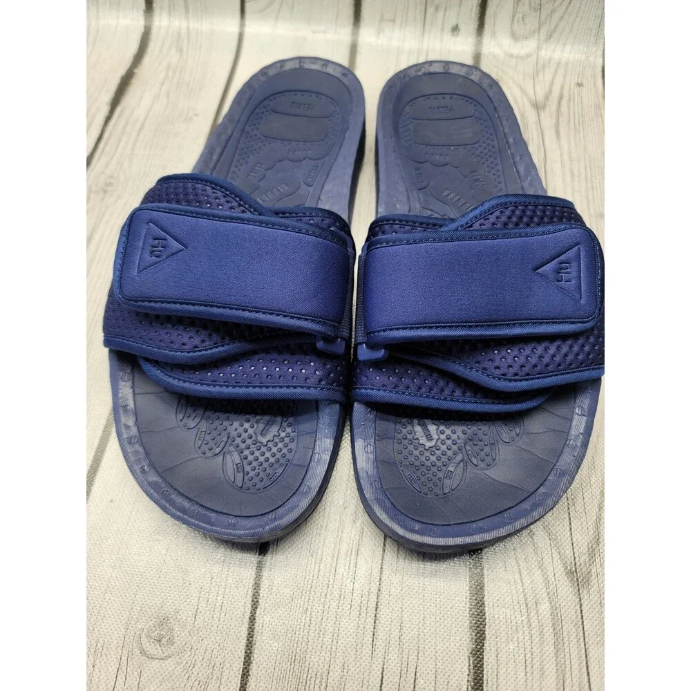 Adidas Pharrell x Boost Slides Chancletas Sandals Men's 10 Night Sky Blue FY6142